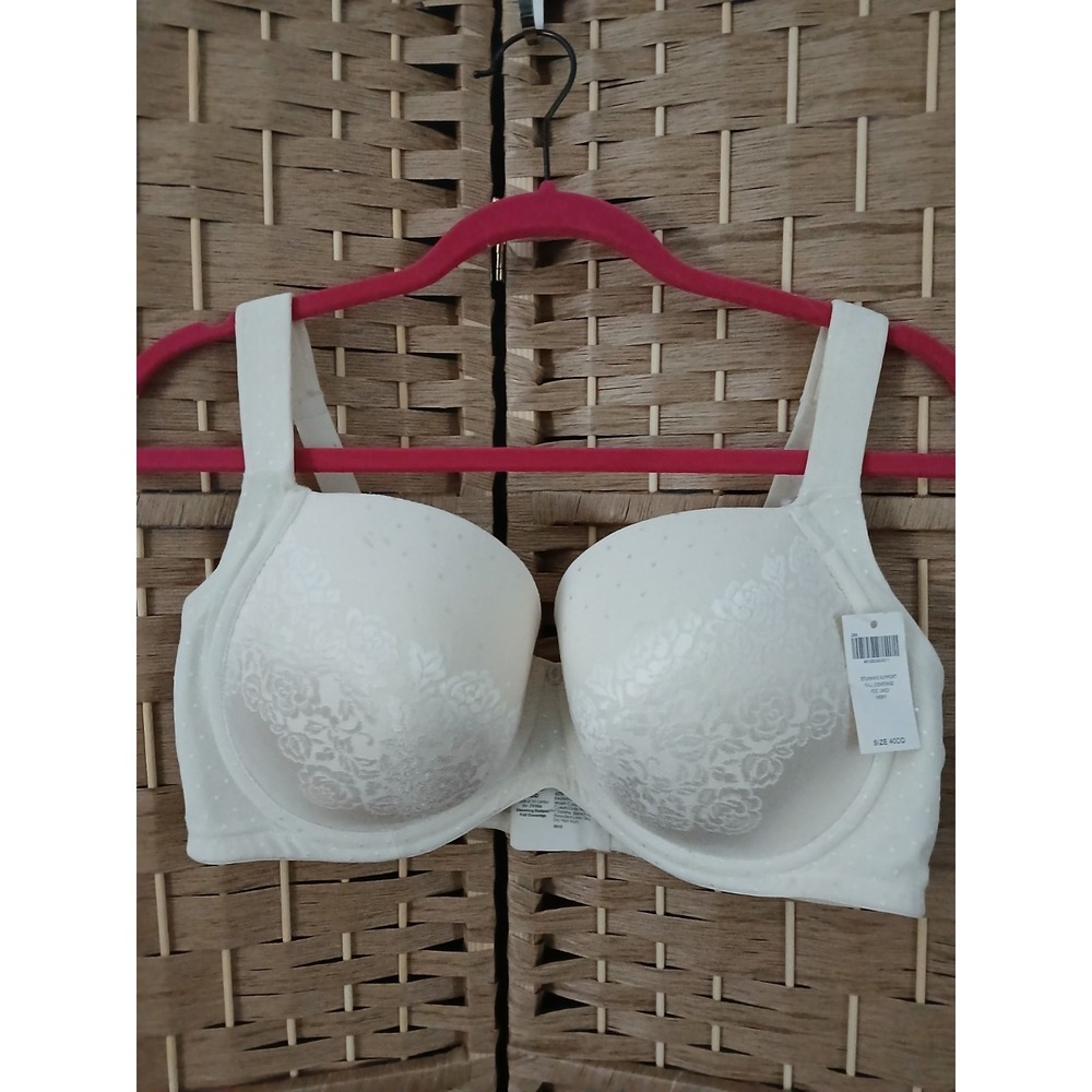 NWT Soma Stunning Support Full Coverage Lined Ivory Lace Bra Sz 40DD